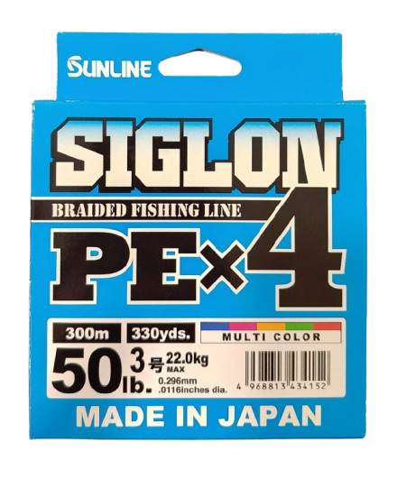 Siglon PE x 4 300m #3 Multicolor (10m x 5 colors)